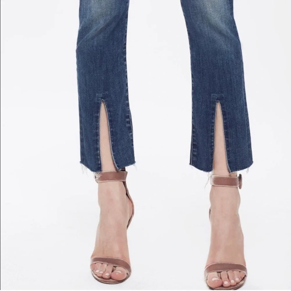 Mother The Insider Slit Ankle Fray Not Rough Enough Denim Jeans 25 - Picture 4 of 16